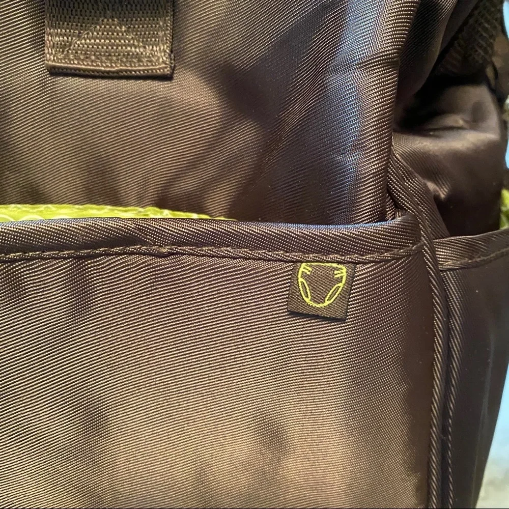 Fisher-Price Diaper Bag Brown Multi Pocket Baby Bag Travel Tote Adjustable Strap